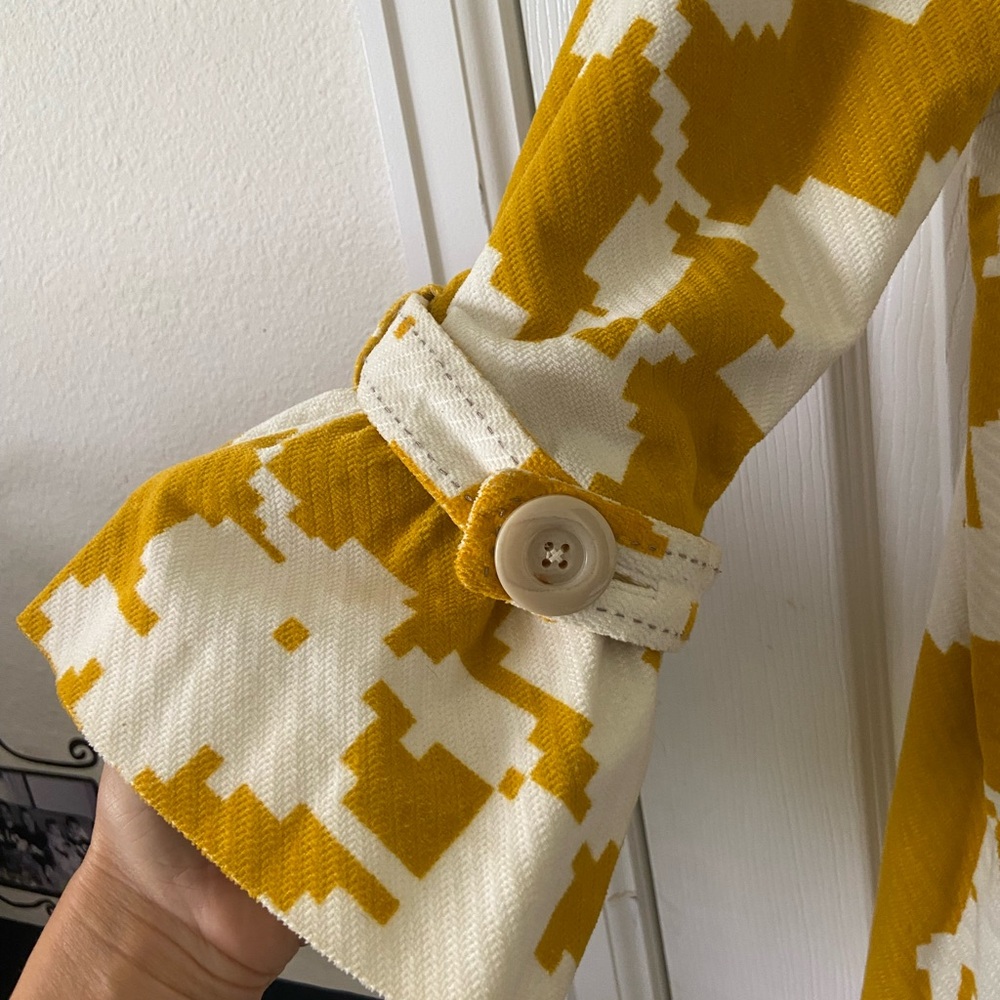 Y2K vintage Anthropologie Double-Breasted pixel Patterned Coat sz4 elevenses - Picture 5 of 8